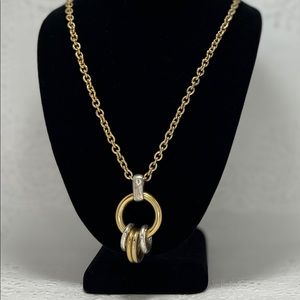 LCI Long Chain Necklace Featuring Ringed Pendant